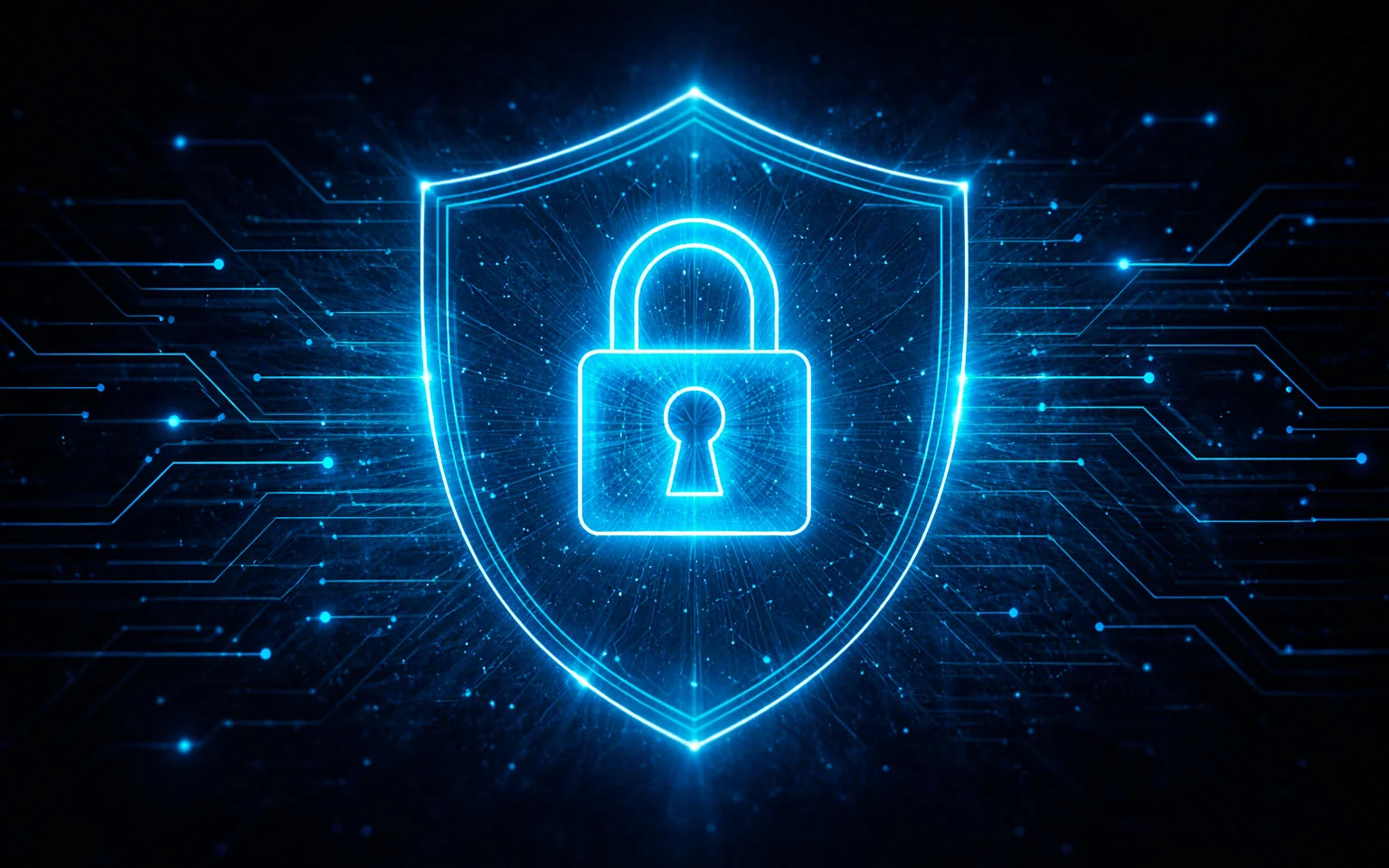 Digitales Sicherheitsschloss mit Schild-Symbol für sichere Krypto-Wetten